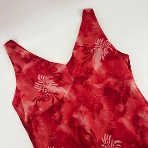 Jonathan Martin Studio 16 Red Floral Print Sleeveless Midi Dress Romantic Gothic